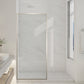 Welle 34 in. x 74 in. Framed Fixed Shower Screen Door with 5/16" (8mm) Tempered Fluted or Clear Glass