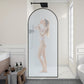 Ember Series 34 in. x 78 in Framed Arch Fixed Shower Screen Door with 8mm Tempered Clear or Fluted Glass