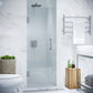 Fellow Series 30 in. x 72 in. Frameless Hinged Shower Door with Clear Tempered Glass and Tsunami Guard