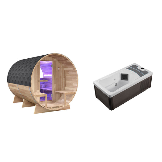 Outdoor Sauna, 4 Person Electric Rock 3