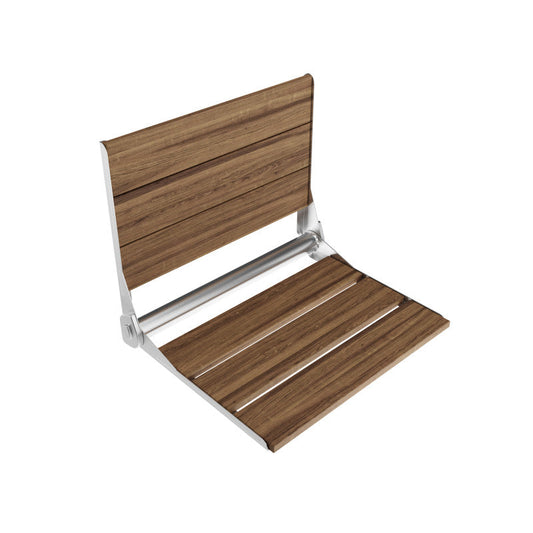 17 x 17 Shower Seat, ANZZI Saxon Folding Teak Wall Mount