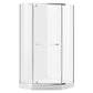 Castle Series 49 in. x 72 in. H Pivot Semi-Frameless Shower Door with Tsunami Guard Tempered Glass