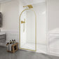 Ember Series 34 in. x 78 in Framed Arch Fixed Shower Screen Door with 8mm Tempered Clear or Fluted Glass