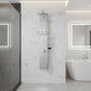 Shower Panel, Coastal Jetted Full Body Brushed Steel