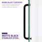 30 x 55 Tub Shower Door, Grand Frameless Hinged Clear Tsunami Guard
