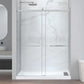 60 x 30 Frameless Shower Door, Pan Only, Kahn Alcove Sliding Combo