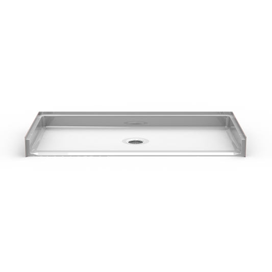 60" x 36" Roll In Shower Pan| Center Drain