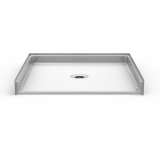 48" x 48" Roll In Shower Pan | Center Drain from Showers4Less