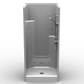 36 x 36 Single Piece Curbed Shower | 5.25" Curb Height | Smooth Finish | Walls/pan only