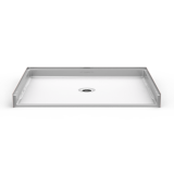 60" x 48" Roll In Shower Pan| Center Drain