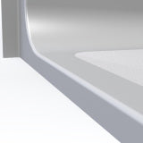 42" x 36" Roll In Shower| Full Package| Multi-Piece Shower | Center Drain| White | Integrated Soap Dishes