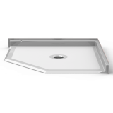42" x 42" Barrier Free Shower Pan | Neo Angle | Corner Shower Pan