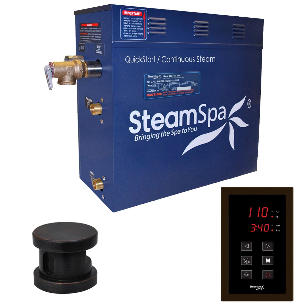 Steam Shower Generator, Full Package, Oasis
