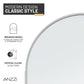 Ember Series 34 in. x 78 in Framed Arch Fixed Shower Screen Door with 8mm Tempered Clear or Fluted Glass