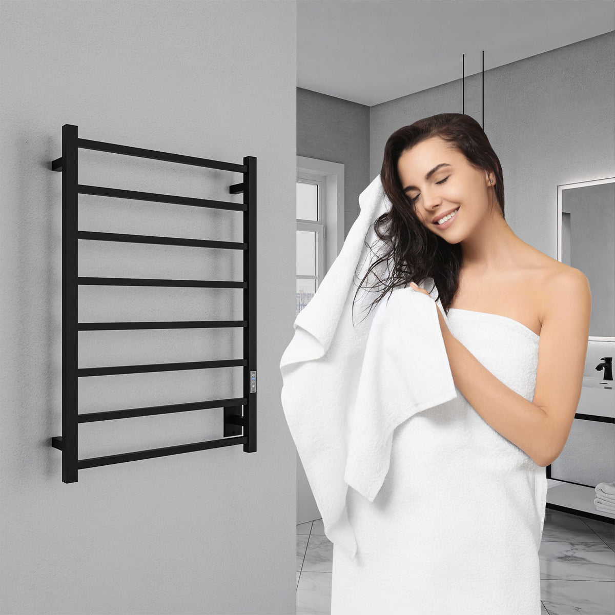 Towel Warmer, ANZZI Bell Bar Mounted