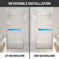 Welle 34 in. x 74 in. Framed Fixed Shower Screen Door with 5/16" (8mm) Tempered Fluted or Clear Glass