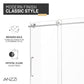 54 x 76 Frameless Shower Door, Madam Sliding Tempered Clear