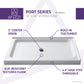 48 x 36 Shower Base, Pan Only, ANZZI Port Corner Durable High-Gloss White