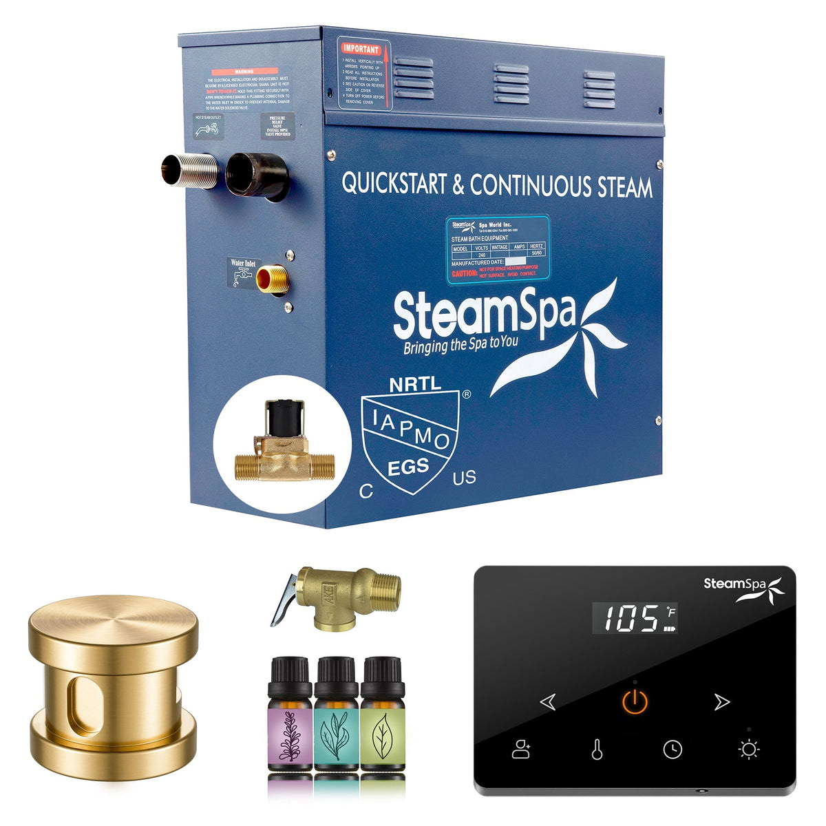 Steam Shower Generator, Full Package, Oasis Wireless 3