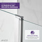 48 x 58 Tub Shower Door, Galleon Frameless TSUNAMI GUARD in. with