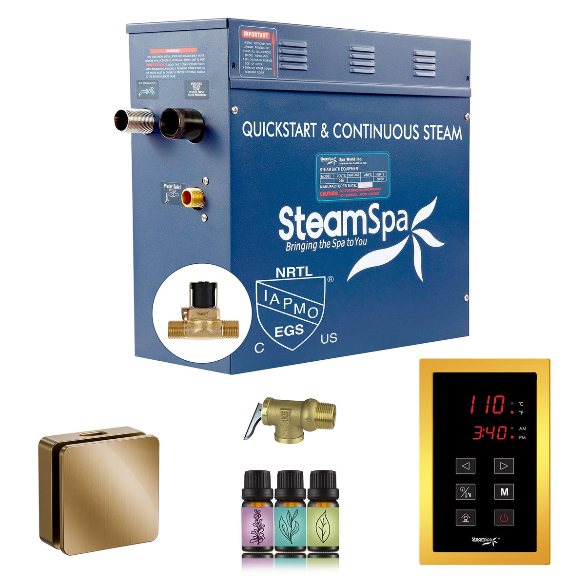 Steam Shower Generator, Full Package, Oasis New Square