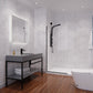 Screen Series 34 in. x 74 in. Fixed Semi-frameless Shower Door with Tsunami Guard Tempered Clear Glass