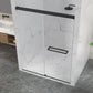 Ward Series 56 to 60 in. x 76 in. Frameless Sliding Shower Door with 3/8" (10mm) Tempered Clear Glass