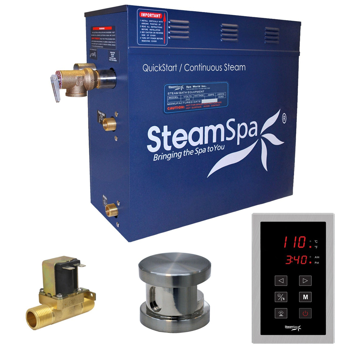 Steam Shower Generator, Full Package, Oasis
