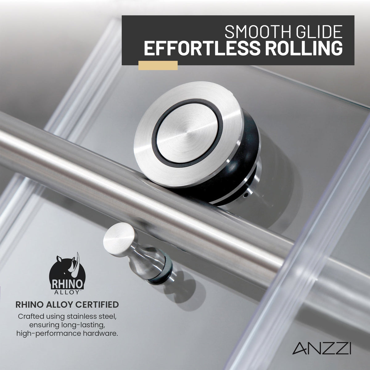 54 x 76 Frameless Shower Door, Madam Sliding Tempered Clear