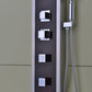 Monsoon 57 in. 4-Jetted Full Body Shower Panel System with Heavy Rain Shower and Spray Wand in Mahogany Style Deco-Glass