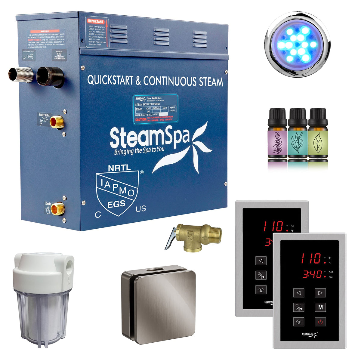 Steam Shower Generator, Full Package, Royal New Square