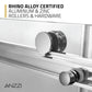 54 x 76 Frameless Shower Door, Stellar Sliding Tsunami Guard