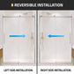 54 x 76 Frameless Shower Door, Stellar Sliding Tsunami Guard