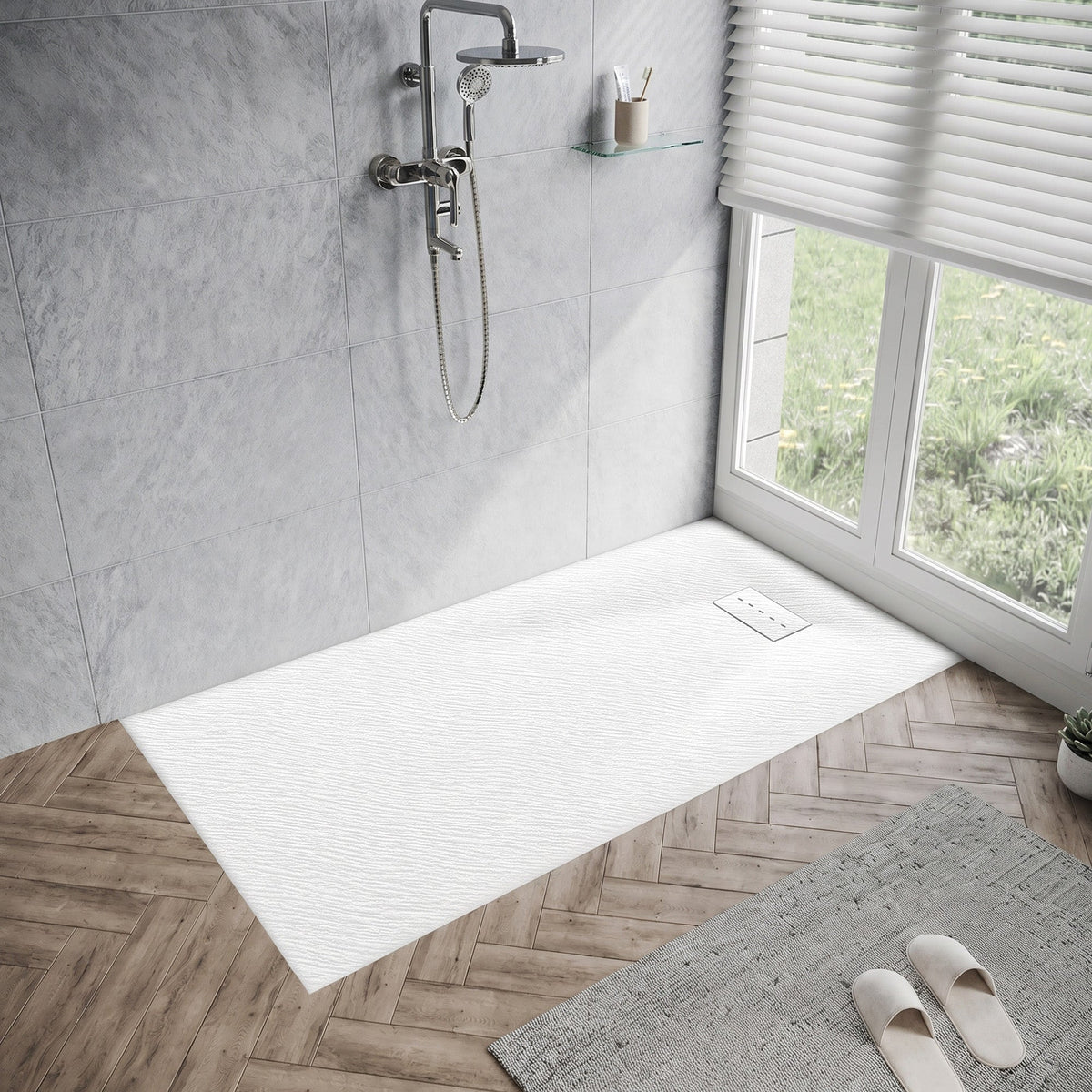 59 x 32 Shower Base, Pan Only, Barrier Free Curbless White