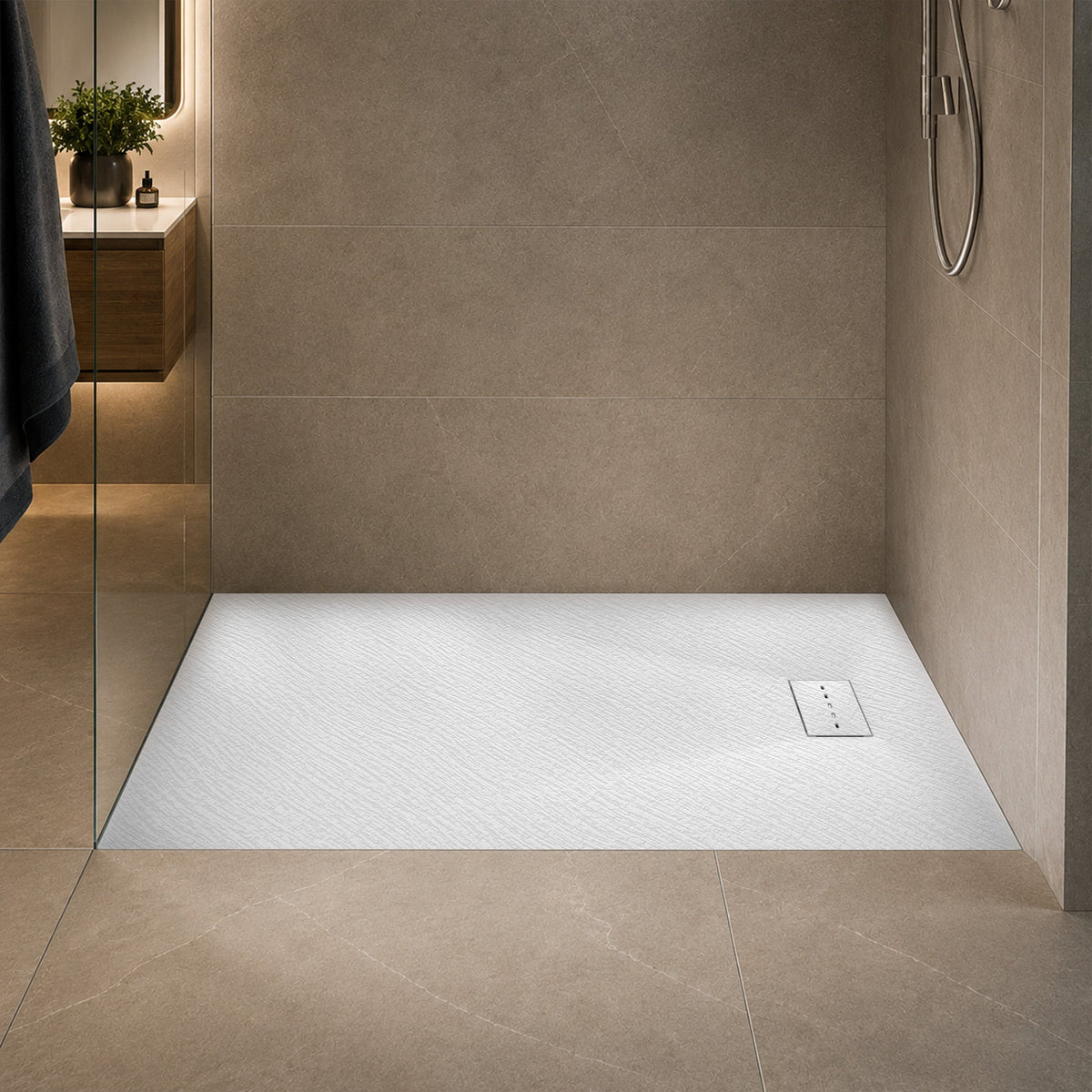59 x 35 Shower Base, Pan Only, Barrier Free Curbless White and Slip-Resistant