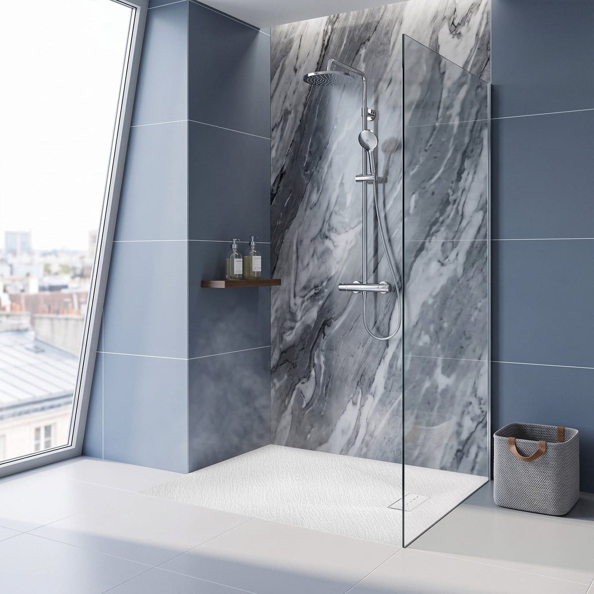 59 x 35 Shower Base, Pan Only, Barrier Free Curbless White and Slip-Resistant