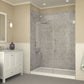 Shower Base, Pan Only, Meadow x Alcove Reversible White Acrylic