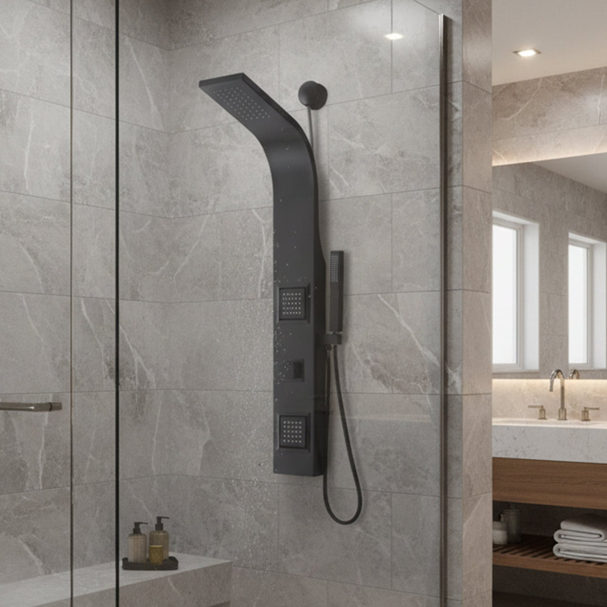Shower Panel, Aura Jetted Full Body