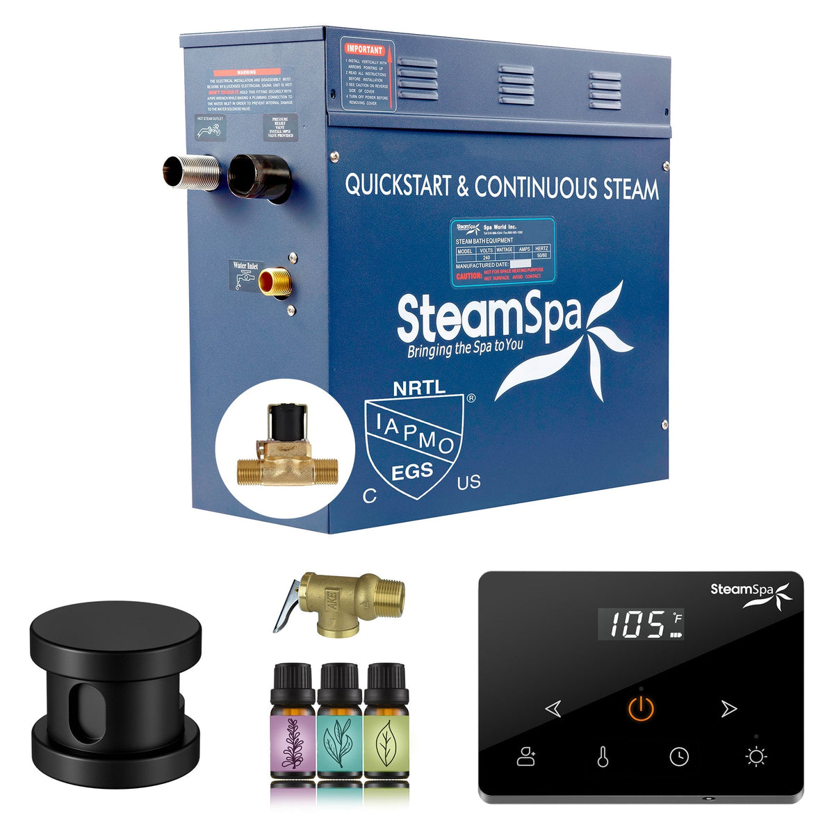 Steam Shower Generator, Full Package, Oasis Wireless 3