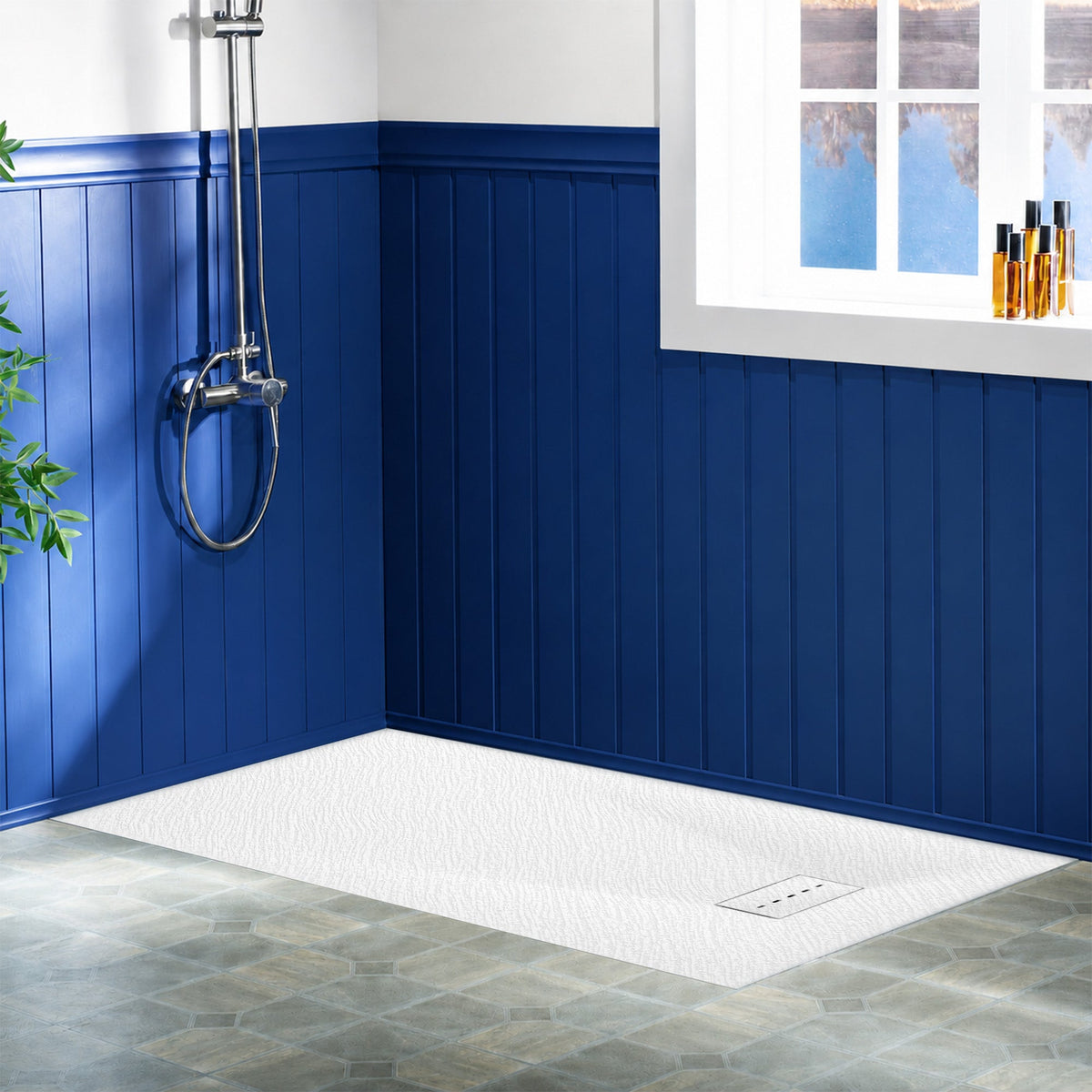 59 x 32 Shower Base, Pan Only, Barrier Free Curbless White