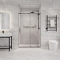 Madam Series 44 to 48 in. x 76 in. Sliding Frameless Shower Door with Tsunami Guard Tempered Glass