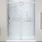 60 x 32 Frameless Shower Door, Center Drain, Pan Only