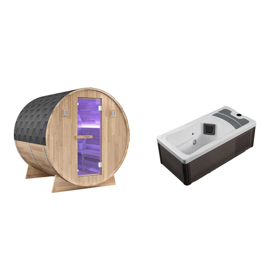 Outdoor Sauna, 4 Person Electric Rock 2