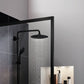 34 x 74 Framed Shower Door, Welle Fixed Screen Tempered Clear Glass