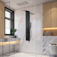 Collines Series 55 in. 2-Jetted Shower Tower with Heavy Rain Shower and Jets and Spray Wand