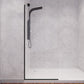 34 x 74 Frameless Shower Door, Screen Fixed Semi Tsunami Clear Glass