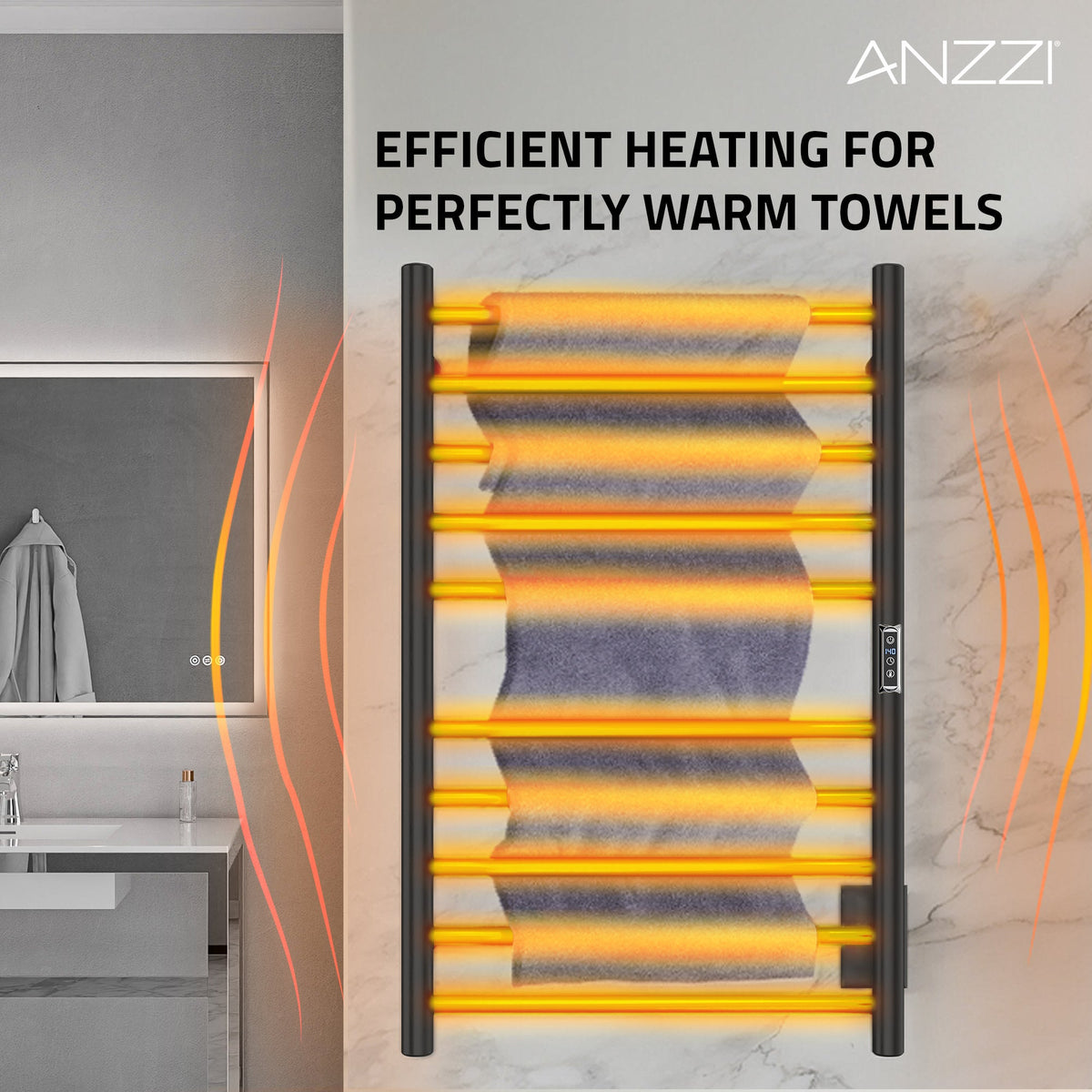 Towel Warmer, Bali Bar Mounted Electric