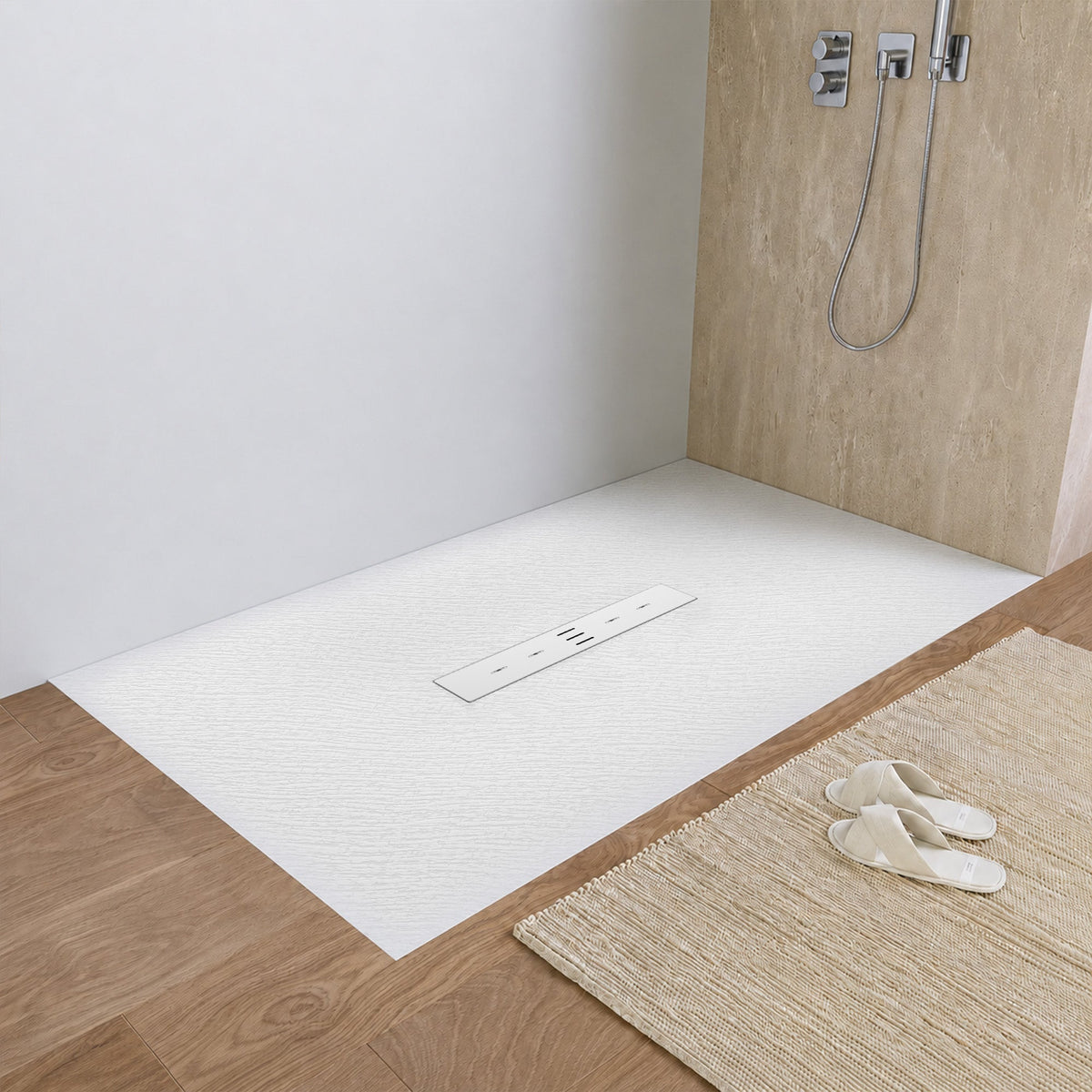 59 x 35 Shower Base, Center Drain, Pan Only