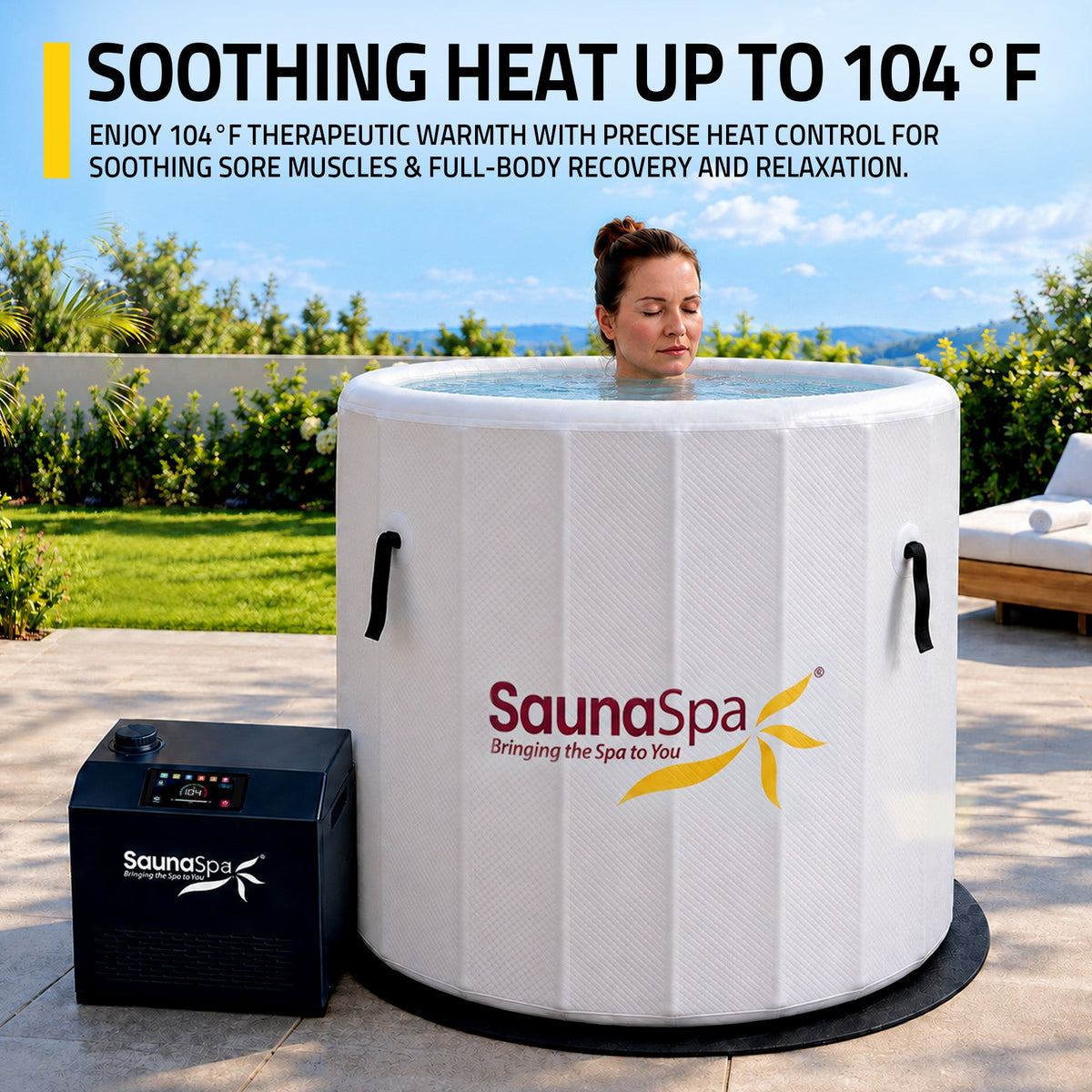 Cold Plunge Tub, Arctic Fox Person Inflatable