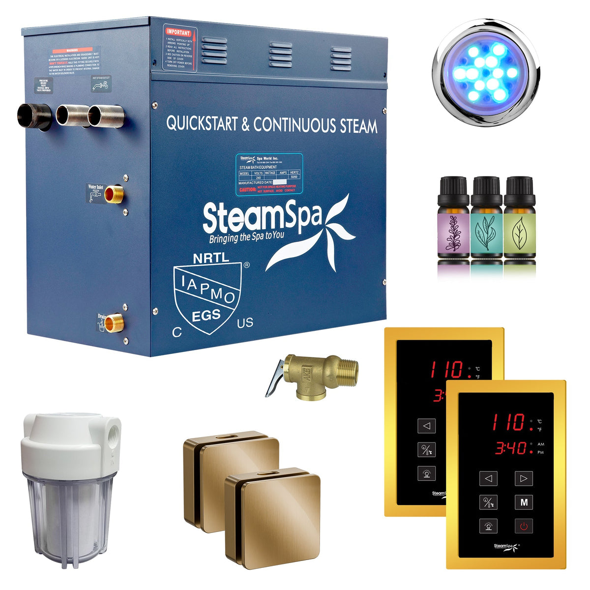 Steam Shower Generator, Full Package, Royal New Square